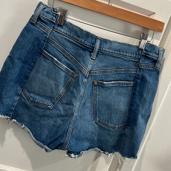 Abercrombie & Fitch Blue Jean Shorts Distressed Cut-Off Style - Picture 10 of 10